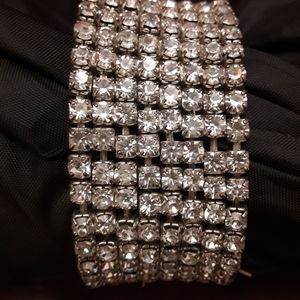 Rhinestone Stretch cuff bracelet. Bring on ur blin
